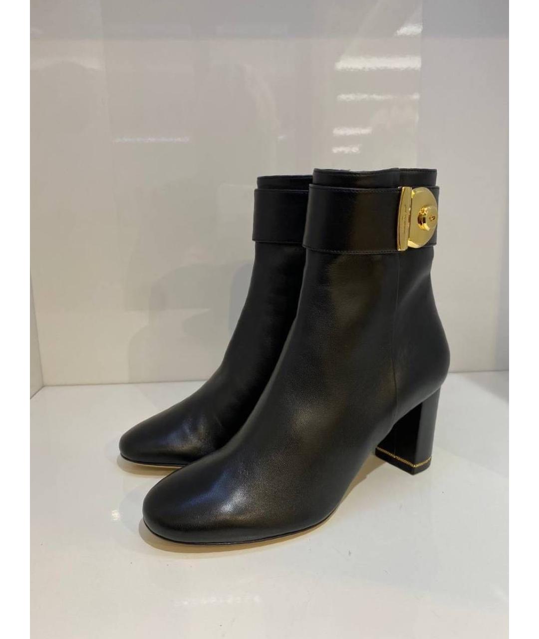 FERRAGAMO Черные кожаные ботинки, фото 2