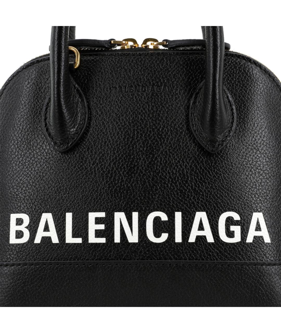 BALENCIAGA Черная кожаная сумка через плечо, фото 7
