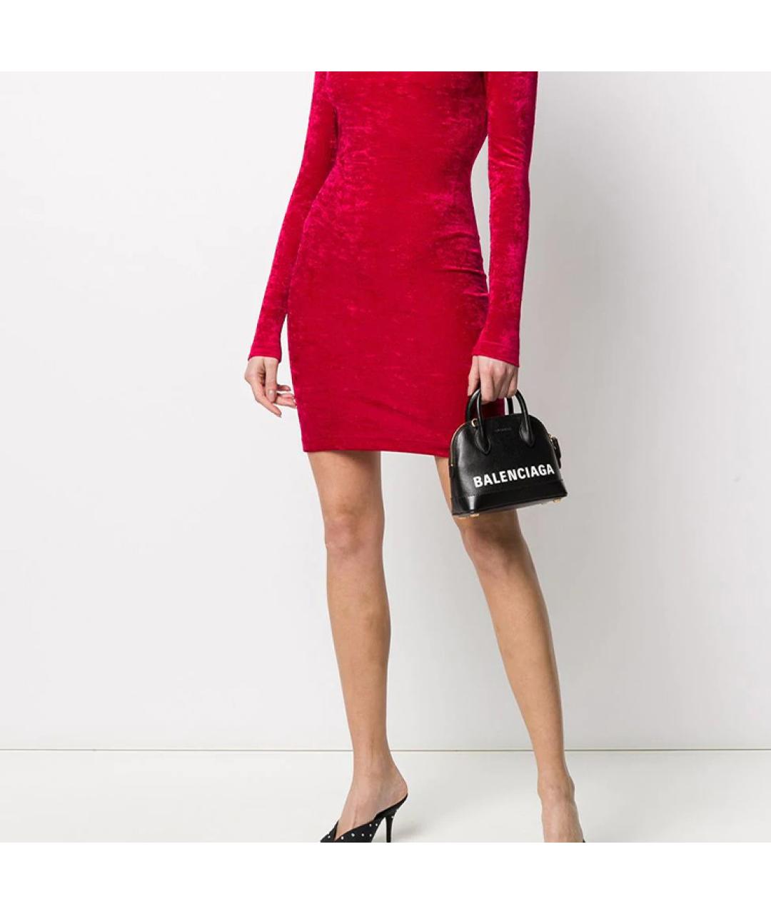 BALENCIAGA Черная кожаная сумка через плечо, фото 9