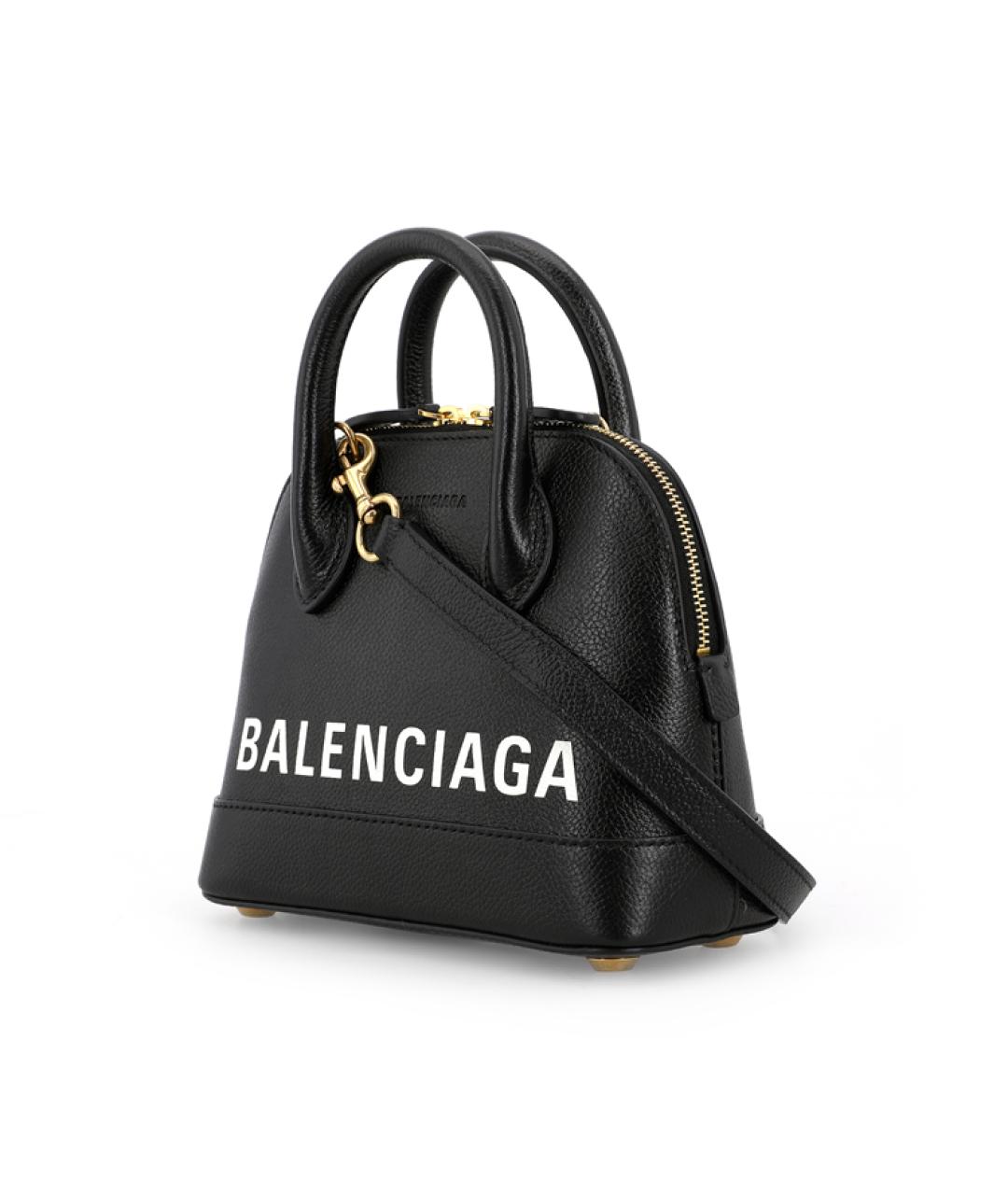BALENCIAGA Черная кожаная сумка через плечо, фото 3