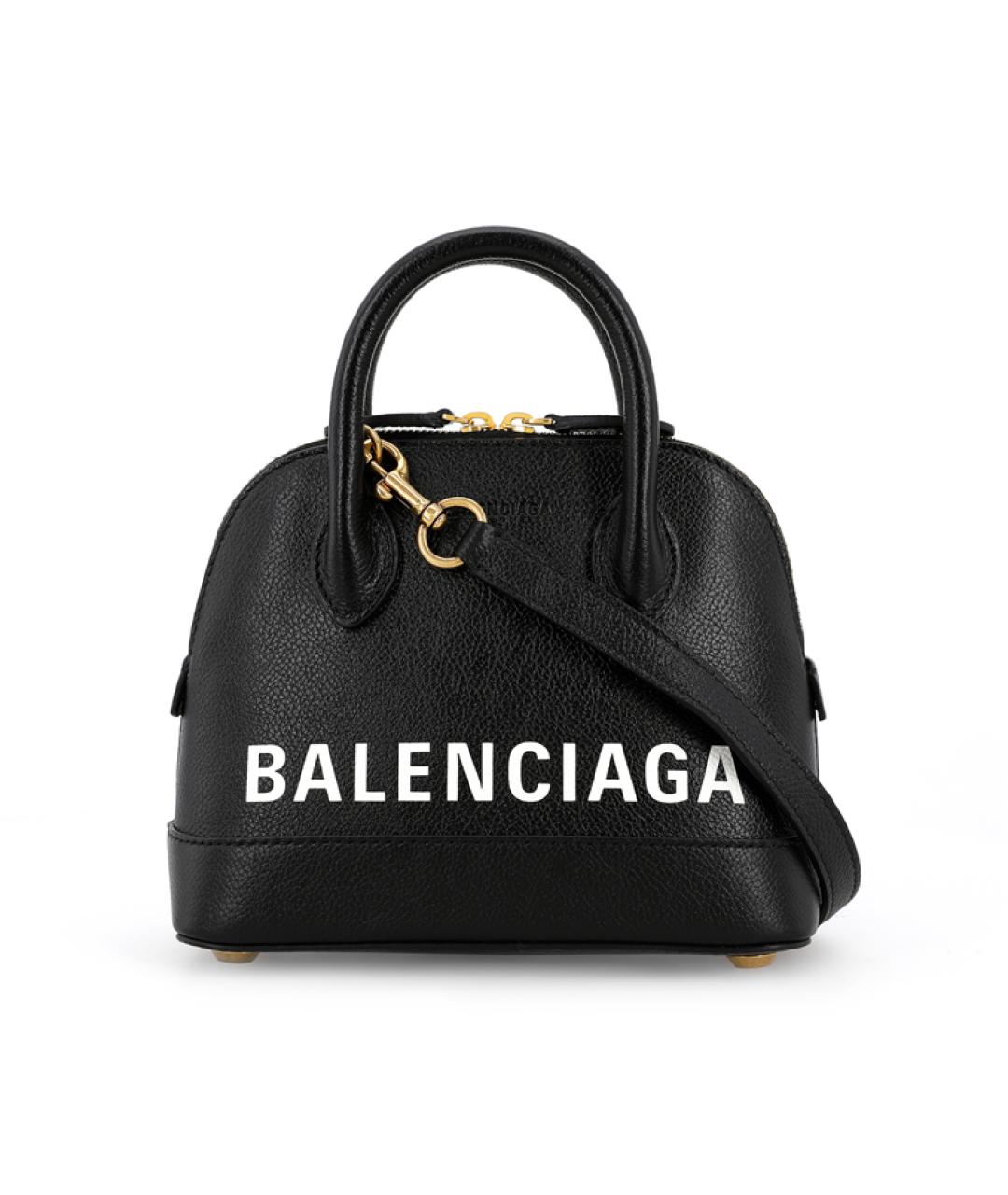 BALENCIAGA Черная кожаная сумка через плечо, фото 2