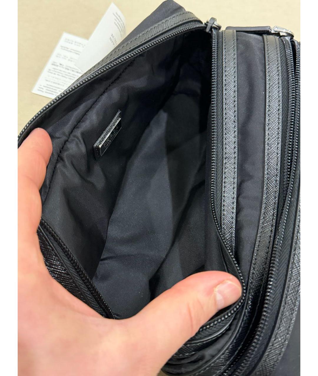 PRADA Черная барсетка, фото 4