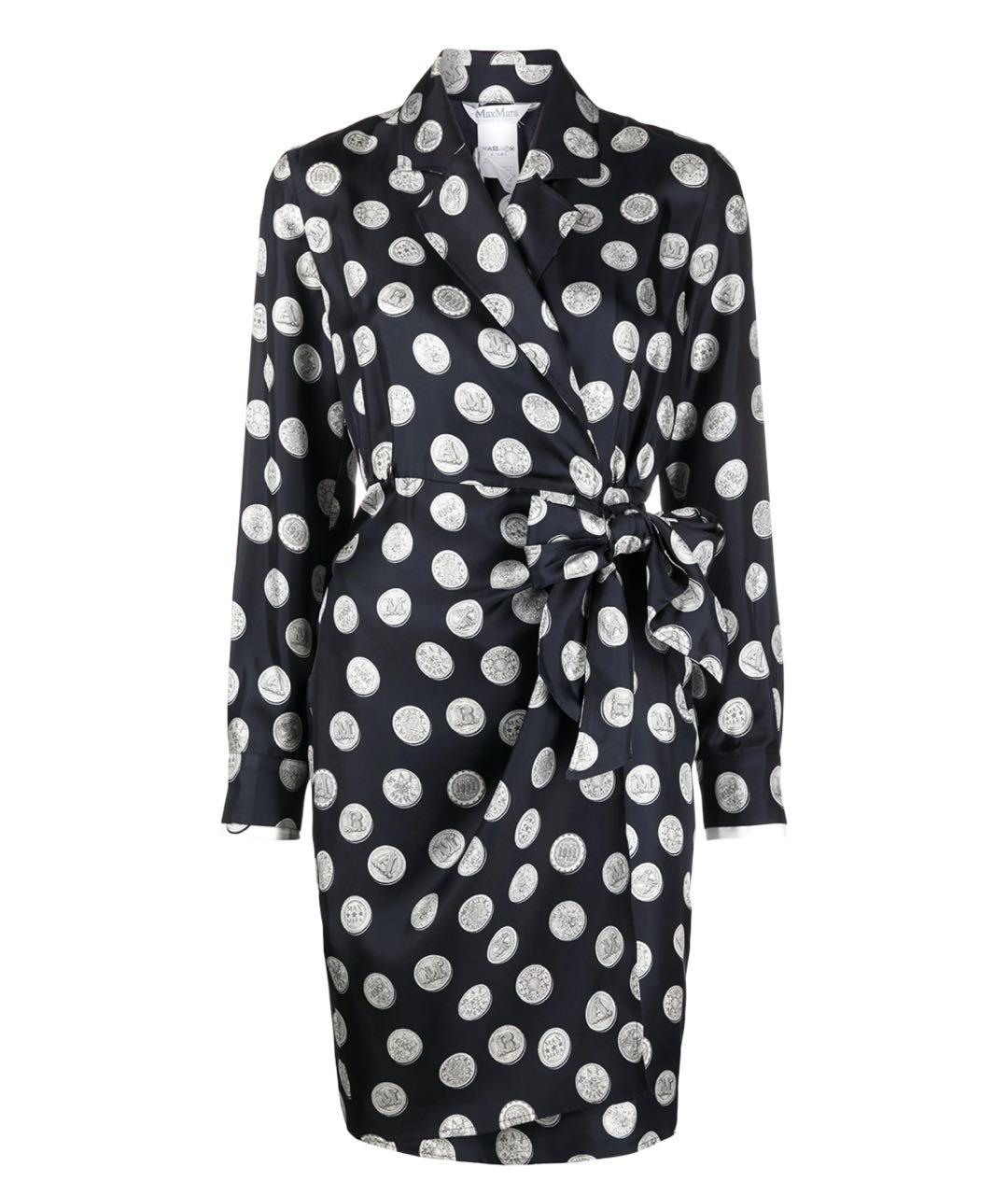 MAX MARA Черное шелковое вечернее платье, фото 1