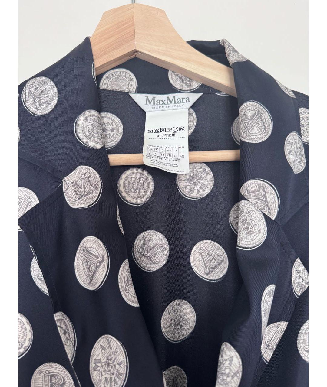 MAX MARA Черное шелковое вечернее платье, фото 4