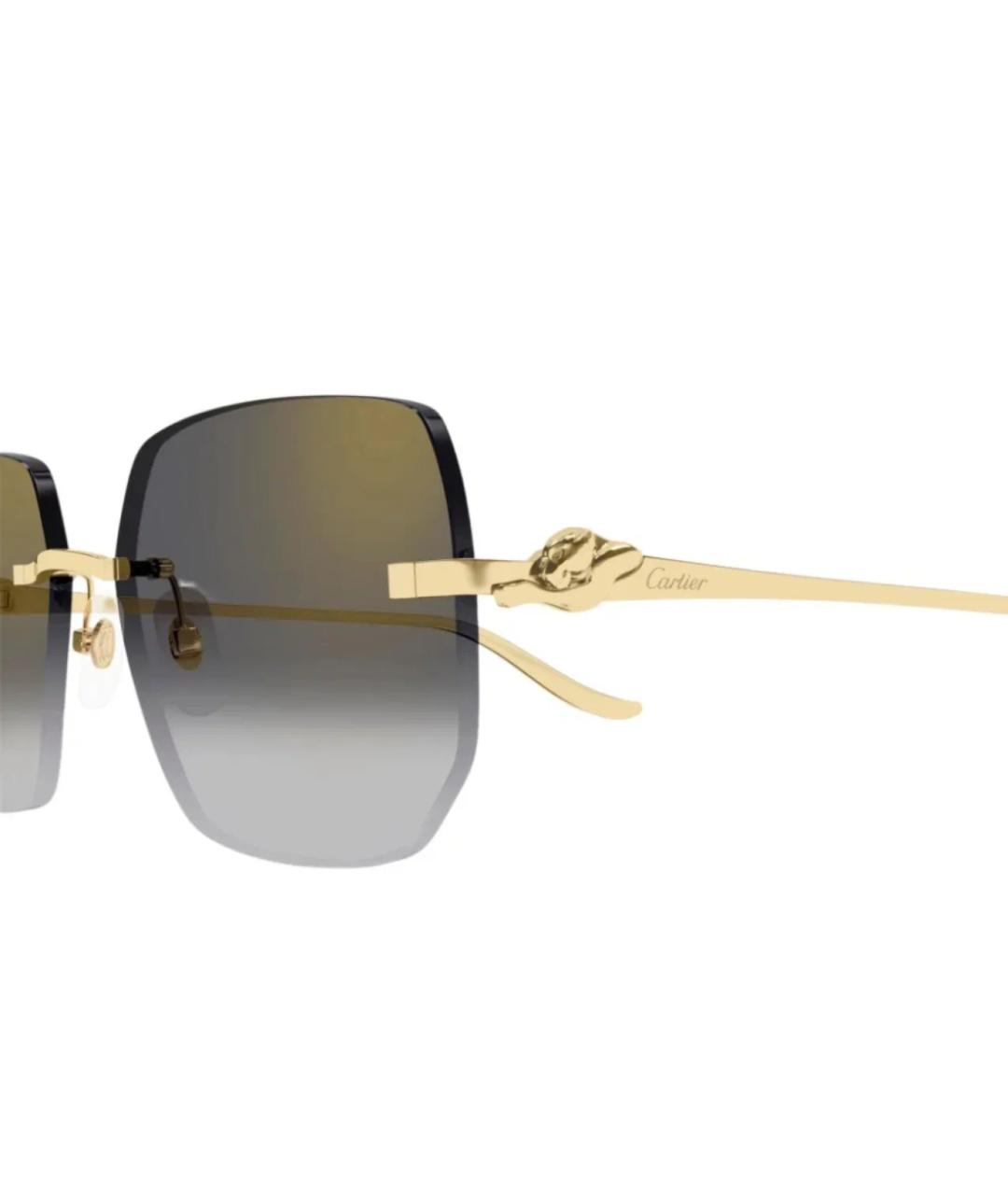 CARTIER Золотые солнцезащитные очки, фото 3