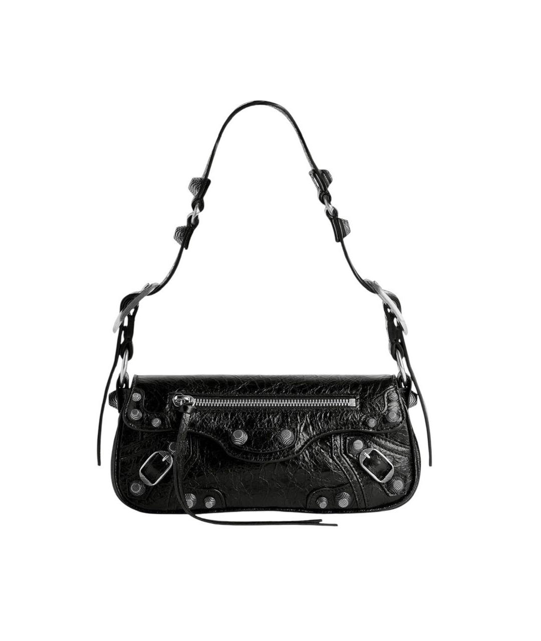 BALENCIAGA Черная кожаная сумка с короткими ручками, фото 9