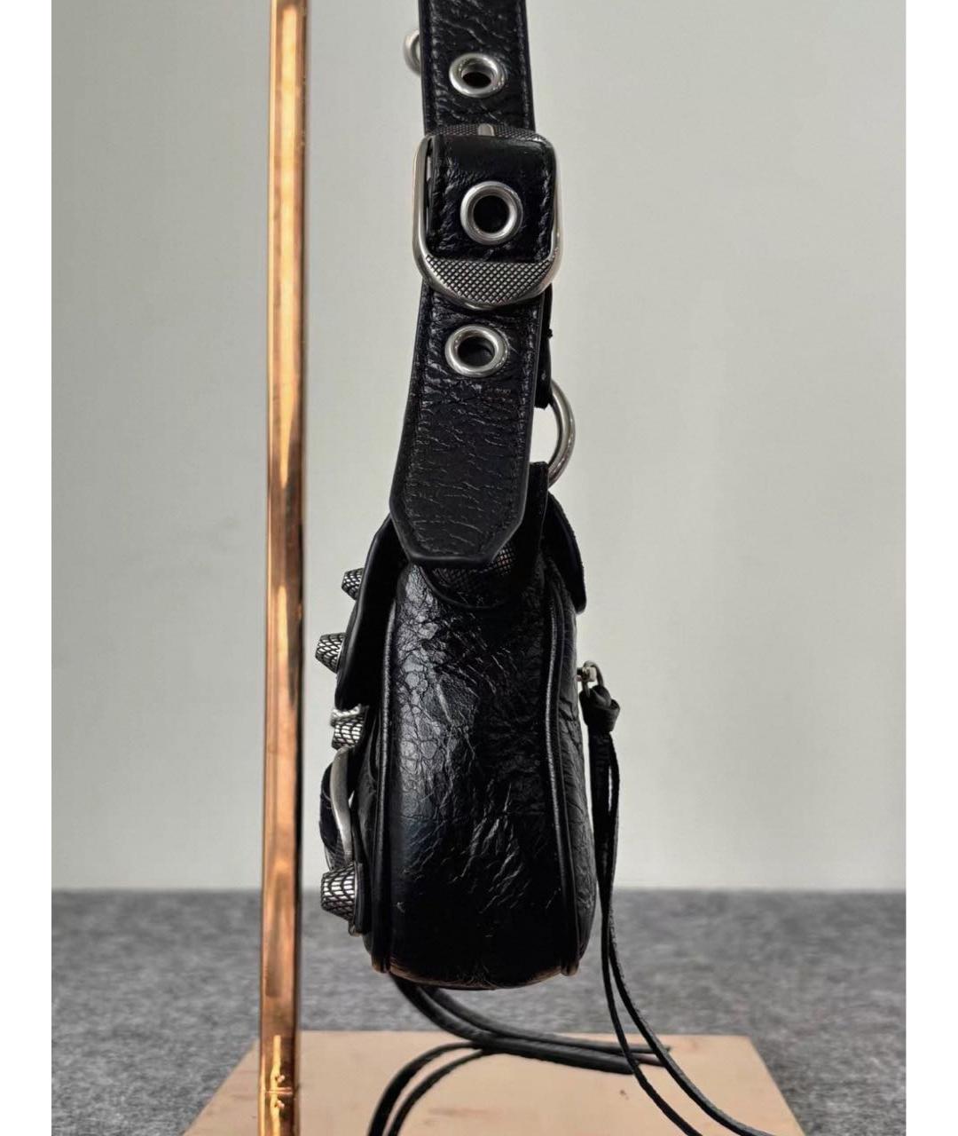 BALENCIAGA Черная кожаная сумка с короткими ручками, фото 6