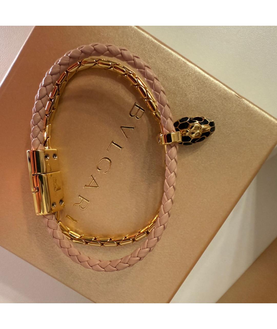 BVLGARI Розовый латунный браслет, фото 3