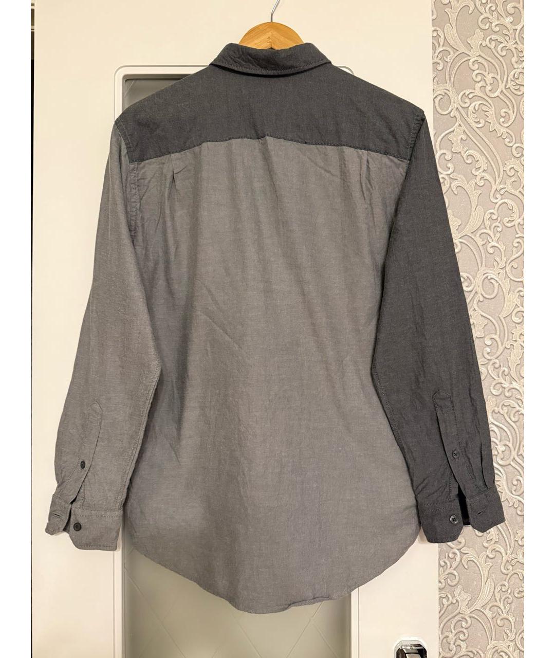 J.W.ANDERSON Антрацитовая хлопковая классическая рубашка, фото 2