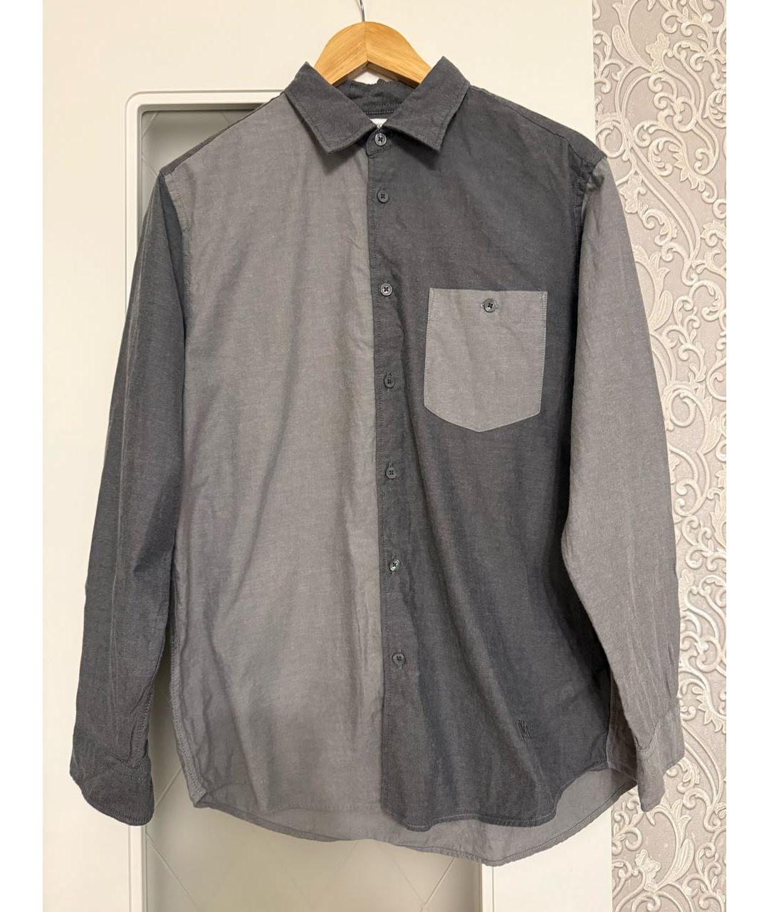 J.W.ANDERSON Антрацитовая хлопковая классическая рубашка, фото 7