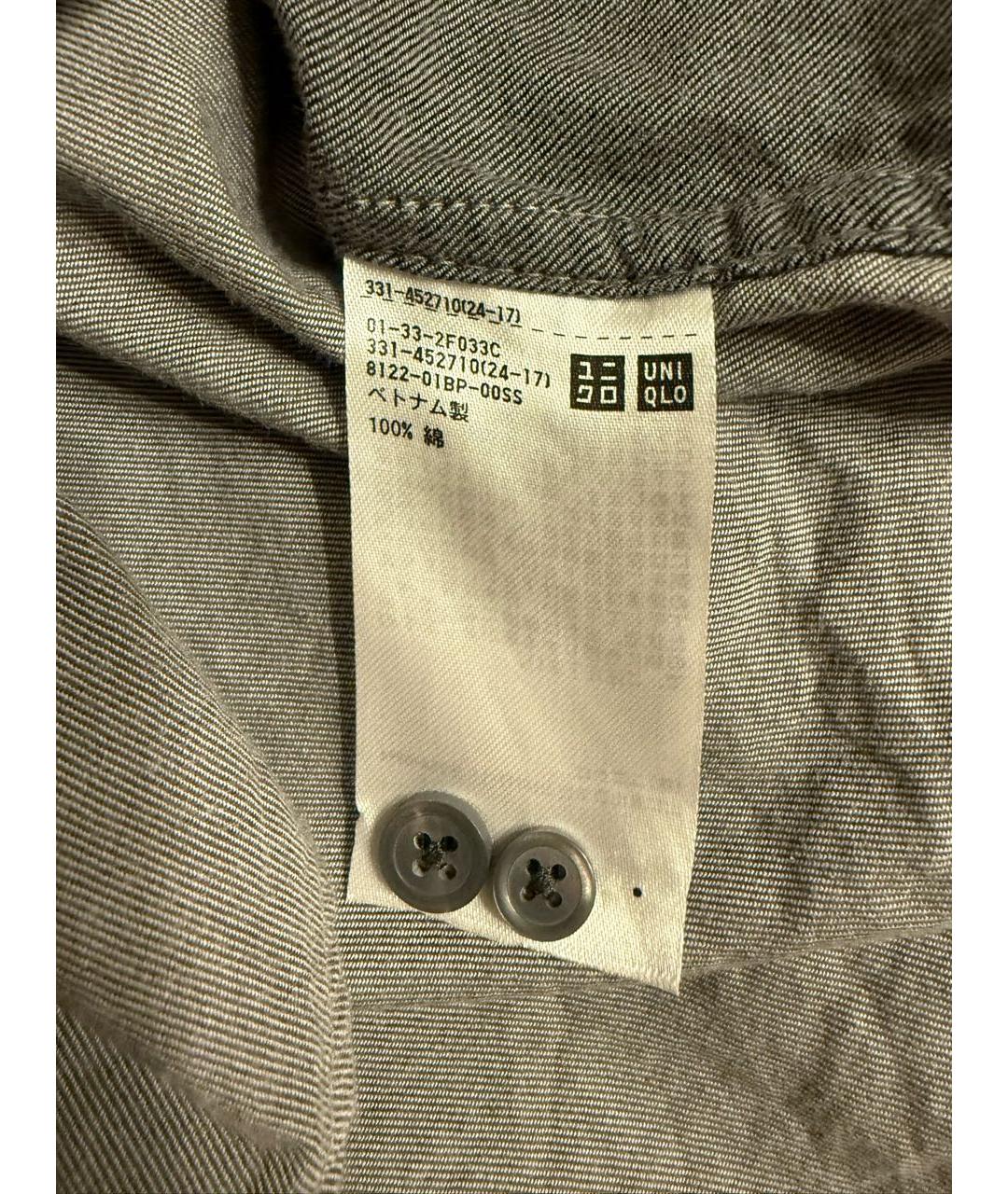 J.W.ANDERSON Антрацитовая хлопковая классическая рубашка, фото 5