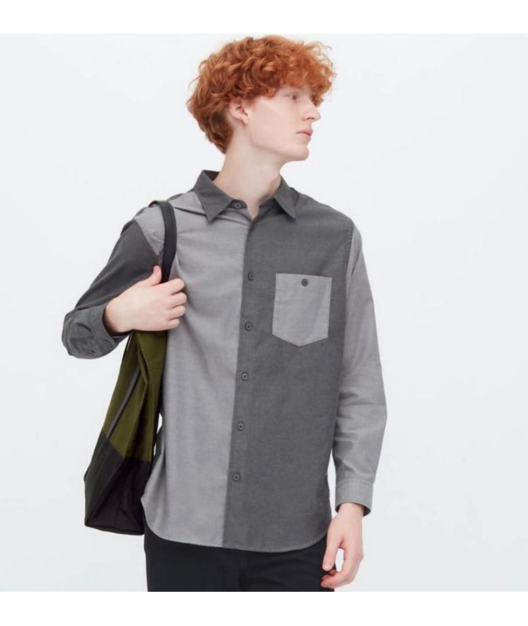 J.W.ANDERSON Антрацитовая хлопковая классическая рубашка, фото 6