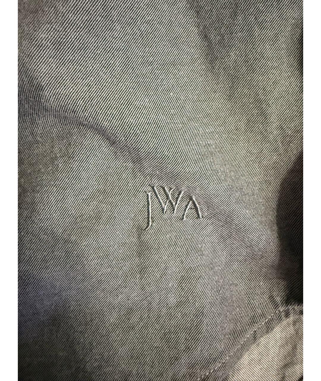 J.W.ANDERSON Антрацитовая хлопковая классическая рубашка, фото 4
