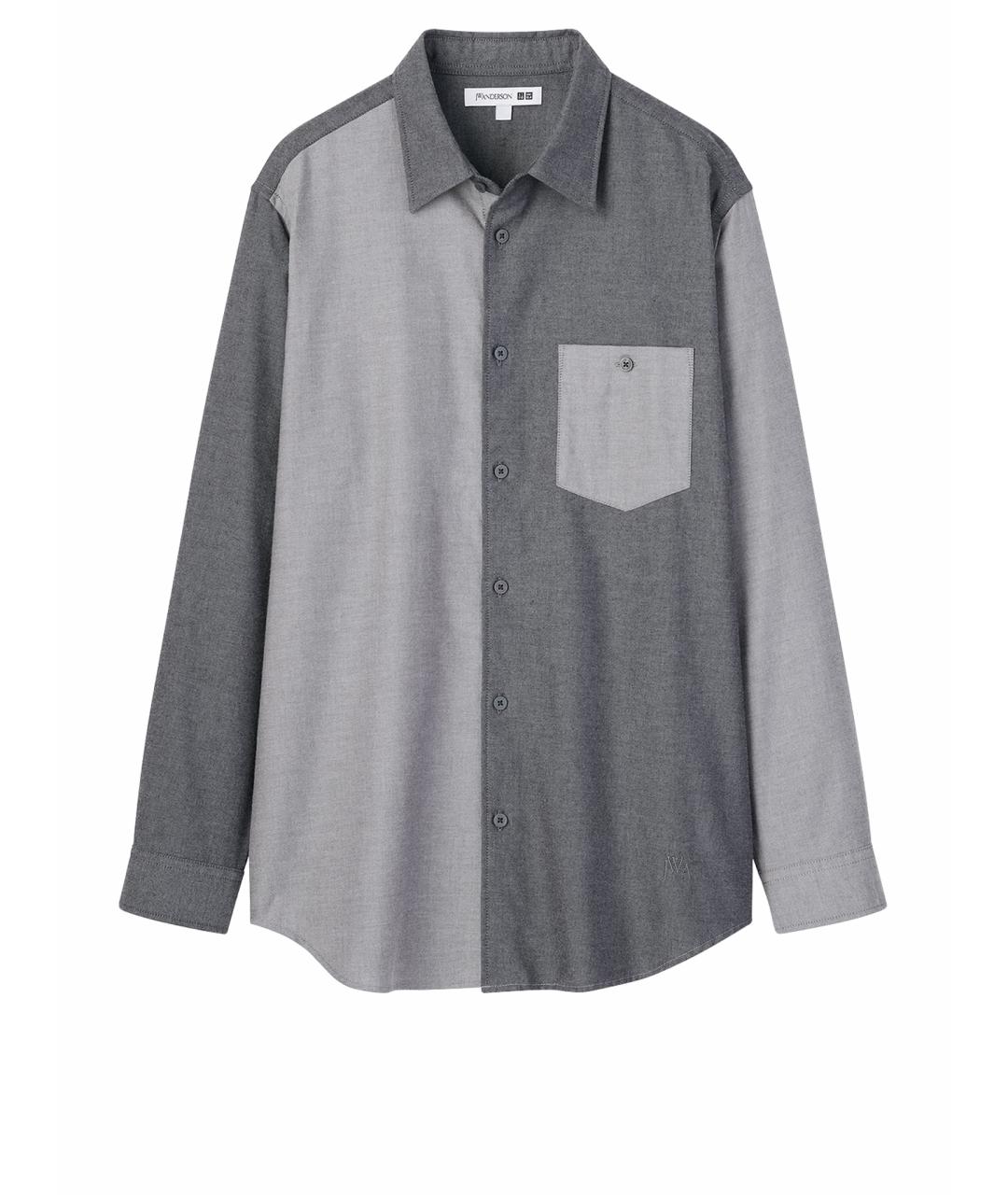 J.W.ANDERSON Антрацитовая хлопковая классическая рубашка, фото 1