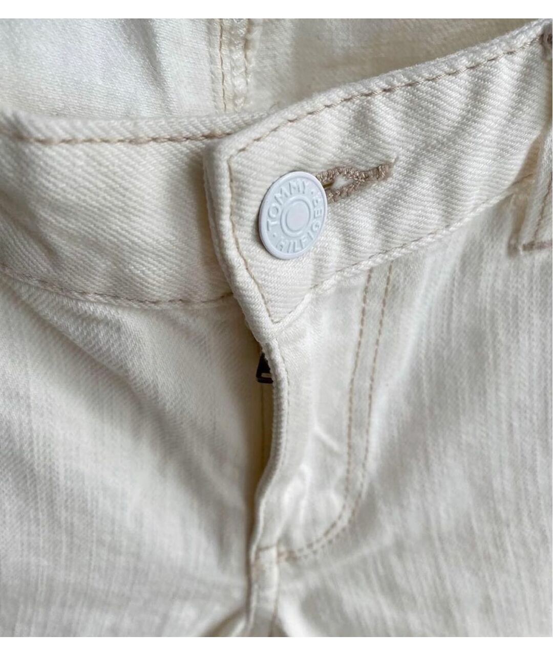 HILFIGER COLLECTION Белые хлопко-полиэстеровые прямые джинсы, фото 6