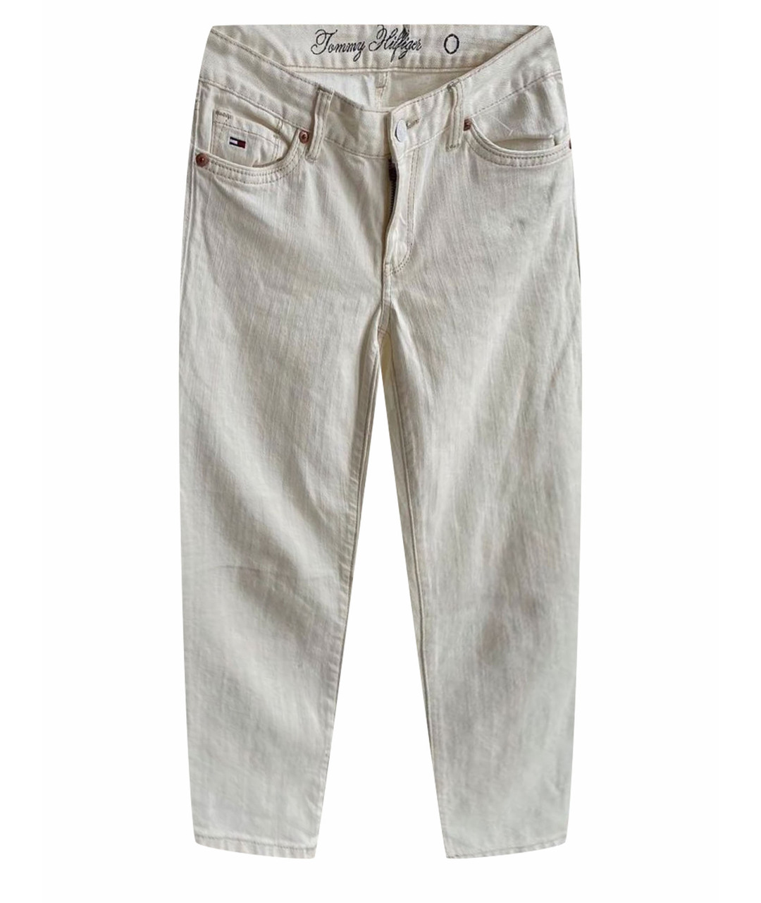 HILFIGER COLLECTION Белые хлопко-полиэстеровые прямые джинсы, фото 1