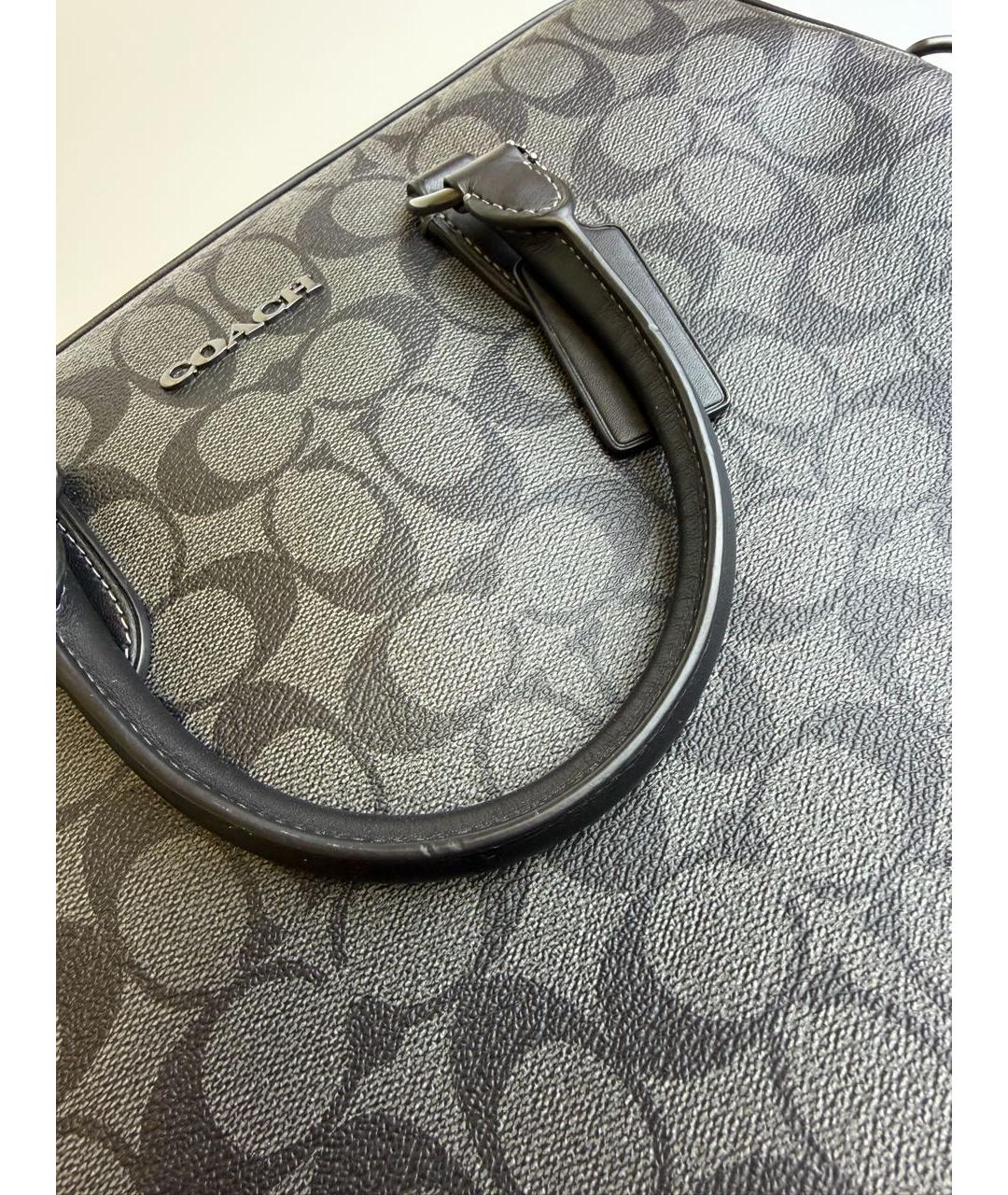 COACH Черная сумка на плечо из искусственной кожи, фото 7