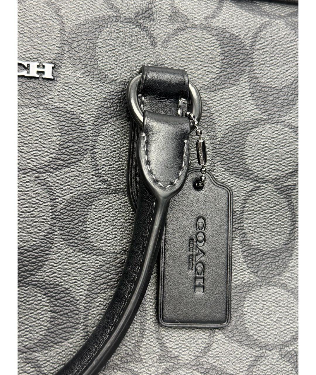 COACH Черная сумка на плечо из искусственной кожи, фото 4