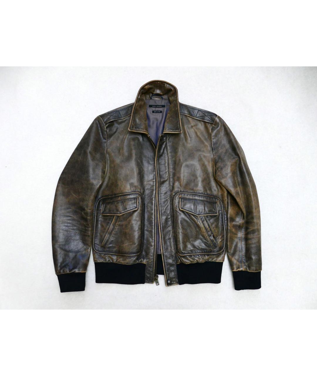 MARC JACOBS Коричневая кожаная куртка, фото 7