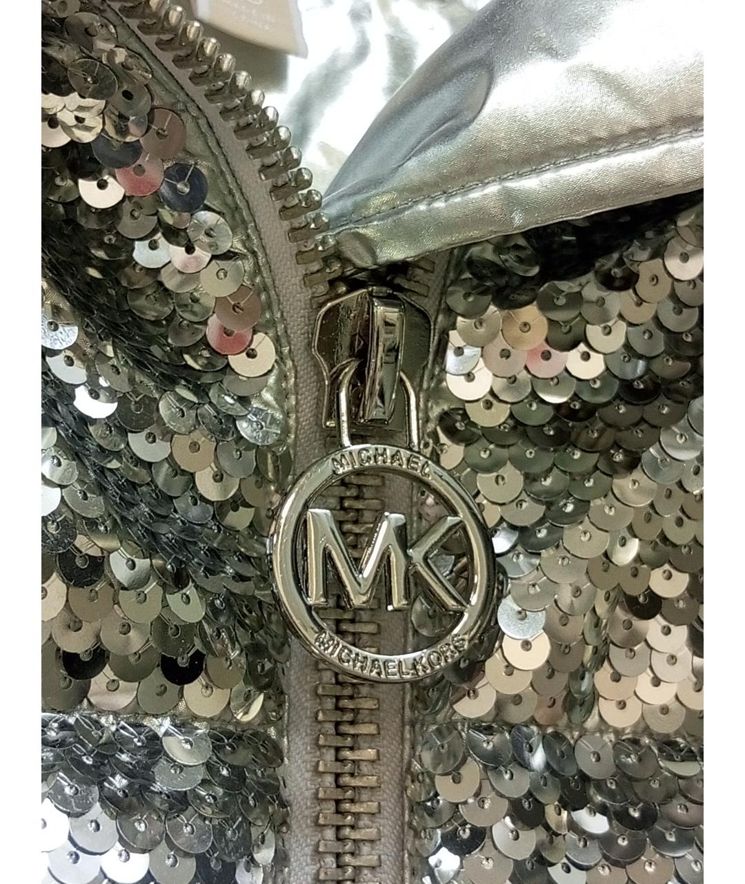 MICHAEL MICHAEL KORS Серебрянный полиамидовый пуховик, фото 4