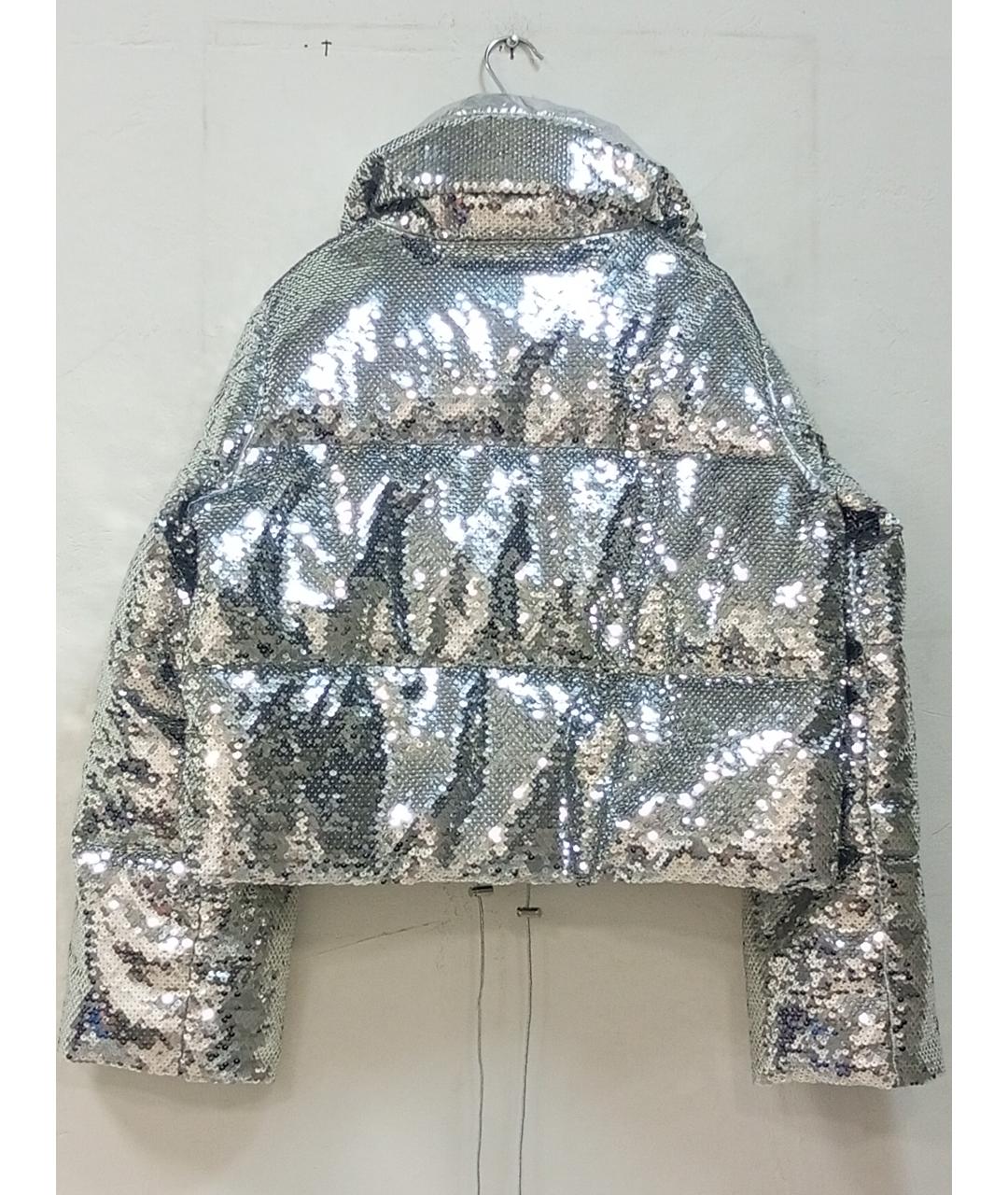 MICHAEL MICHAEL KORS Серебрянный полиамидовый пуховик, фото 2