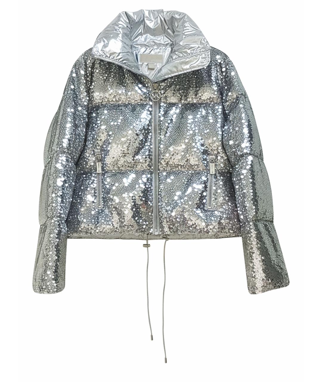 MICHAEL MICHAEL KORS Серебрянный полиамидовый пуховик, фото 1