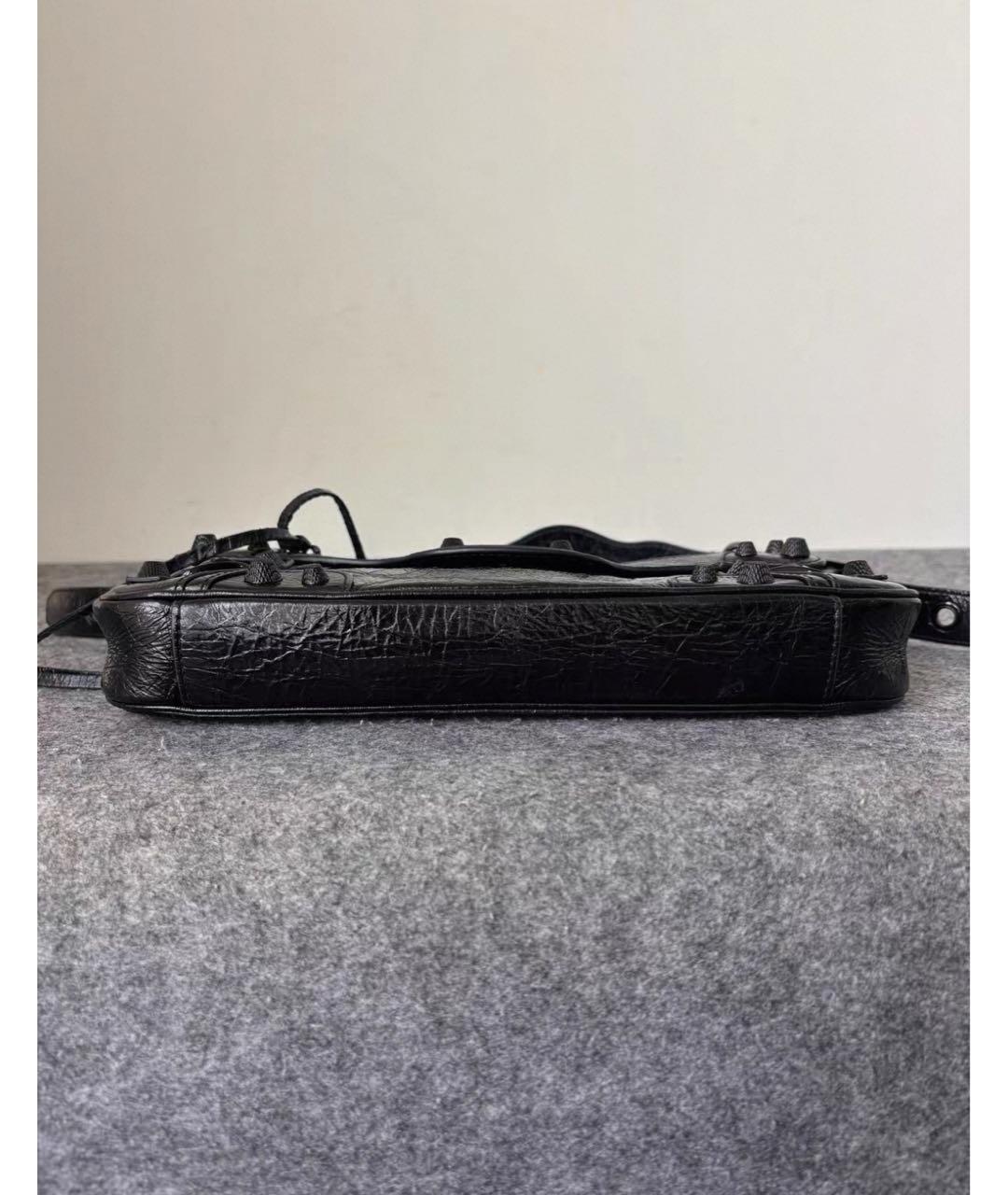 BALENCIAGA Черная кожаная сумка с короткими ручками, фото 8