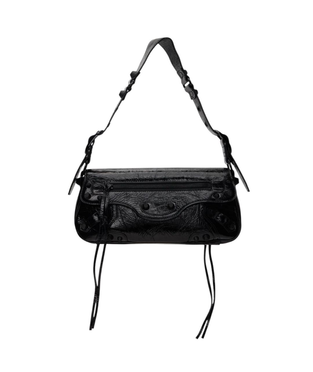 BALENCIAGA Черная кожаная сумка с короткими ручками, фото 9