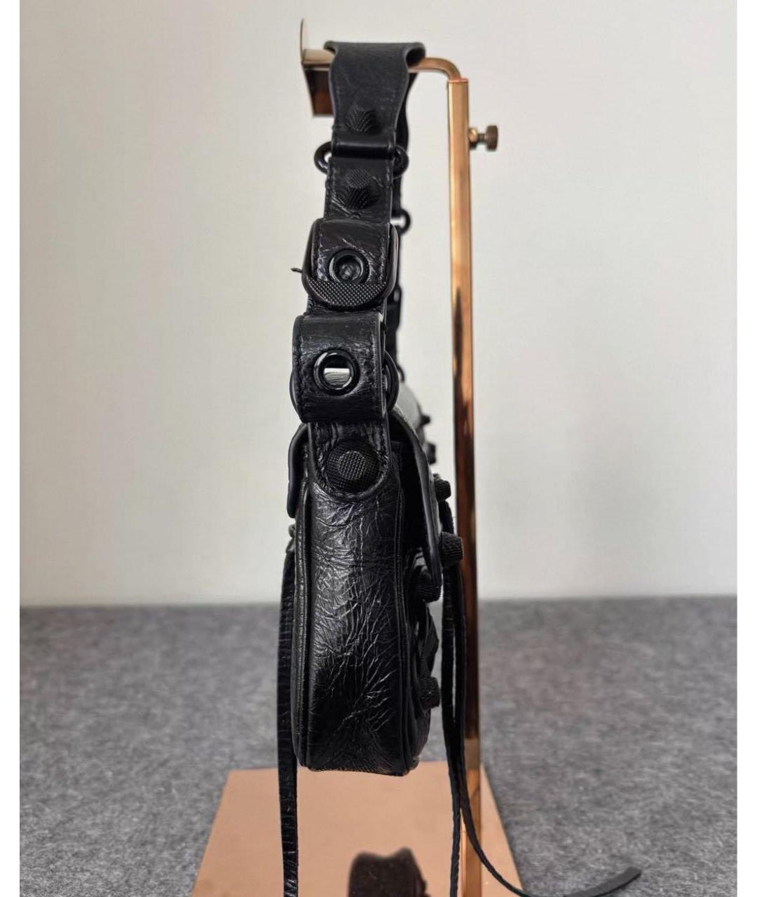 BALENCIAGA Черная кожаная сумка с короткими ручками, фото 5