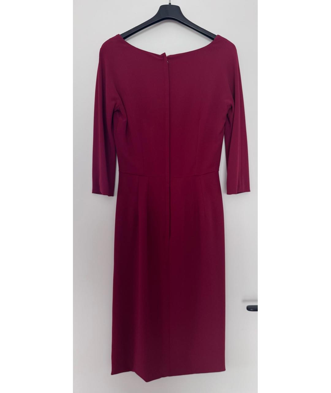 DOLCE&GABBANA Бордовое полиэстеровое повседневное платье, фото 2