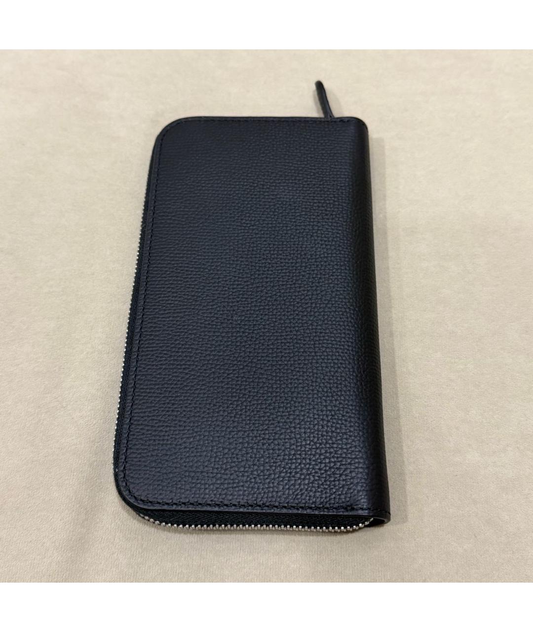 BURBERRY Черный кожаный кошелек, фото 2