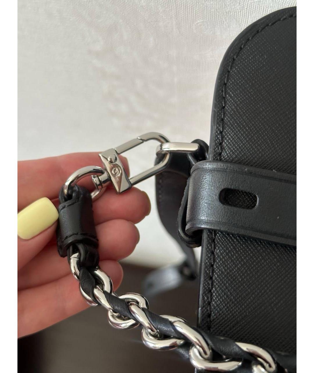 MICHAEL KORS Черная кожаная сумка через плечо, фото 4