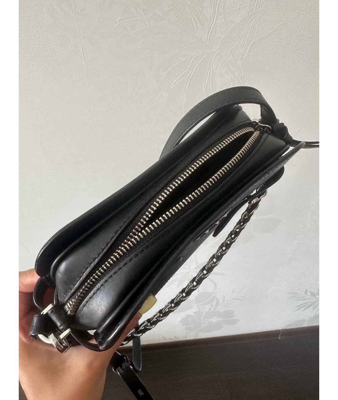 MICHAEL KORS Черная кожаная сумка через плечо, фото 3