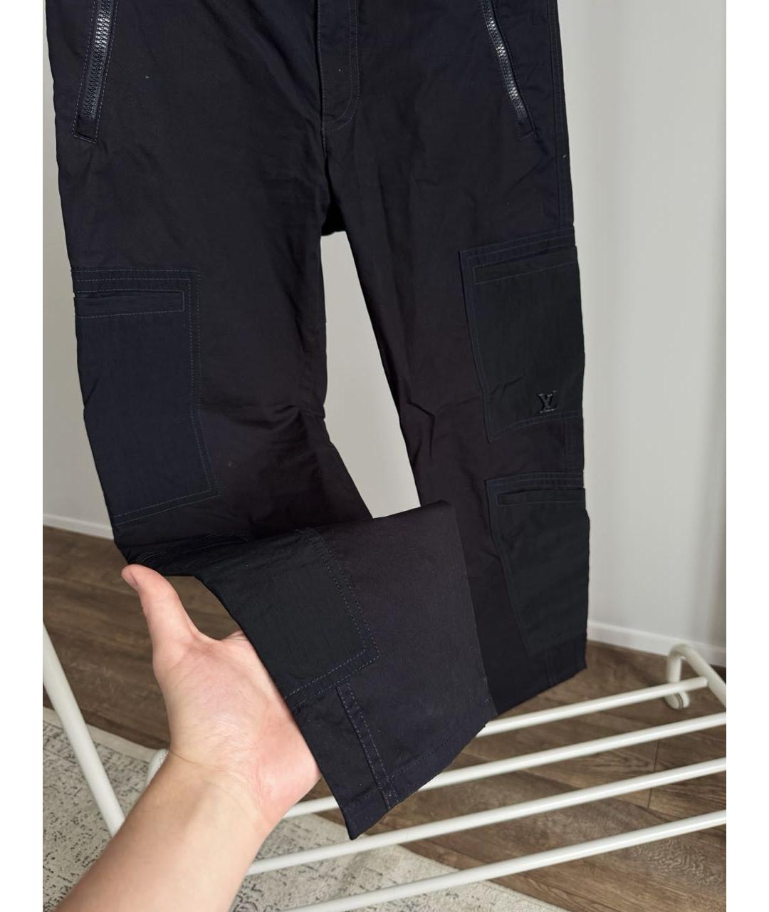 LOUIS VUITTON Темно-синие повседневные брюки, фото 3