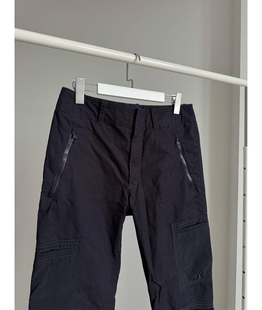 LOUIS VUITTON Темно-синие повседневные брюки, фото 2