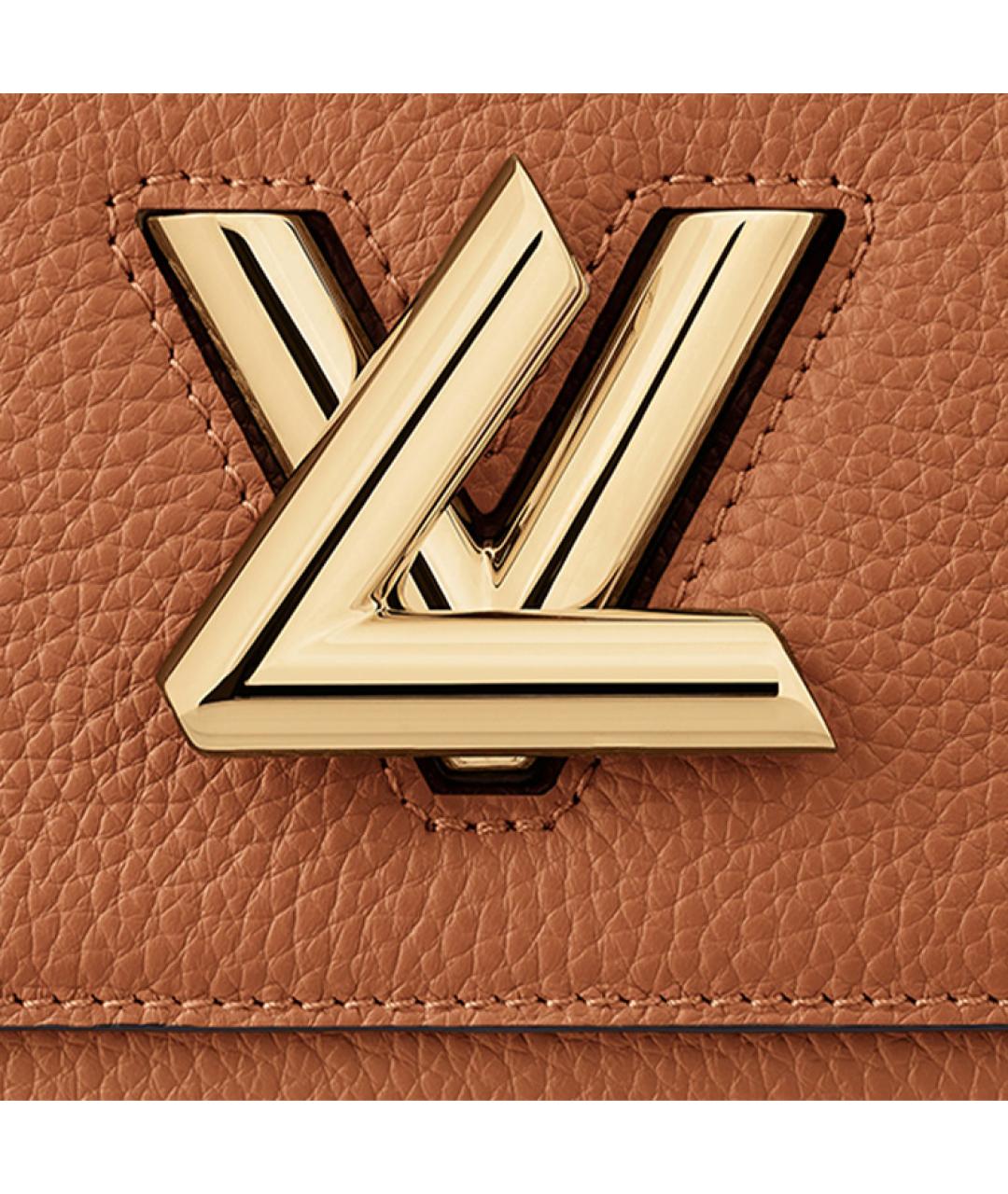 LOUIS VUITTON Коричневая кожаная сумка через плечо, фото 5