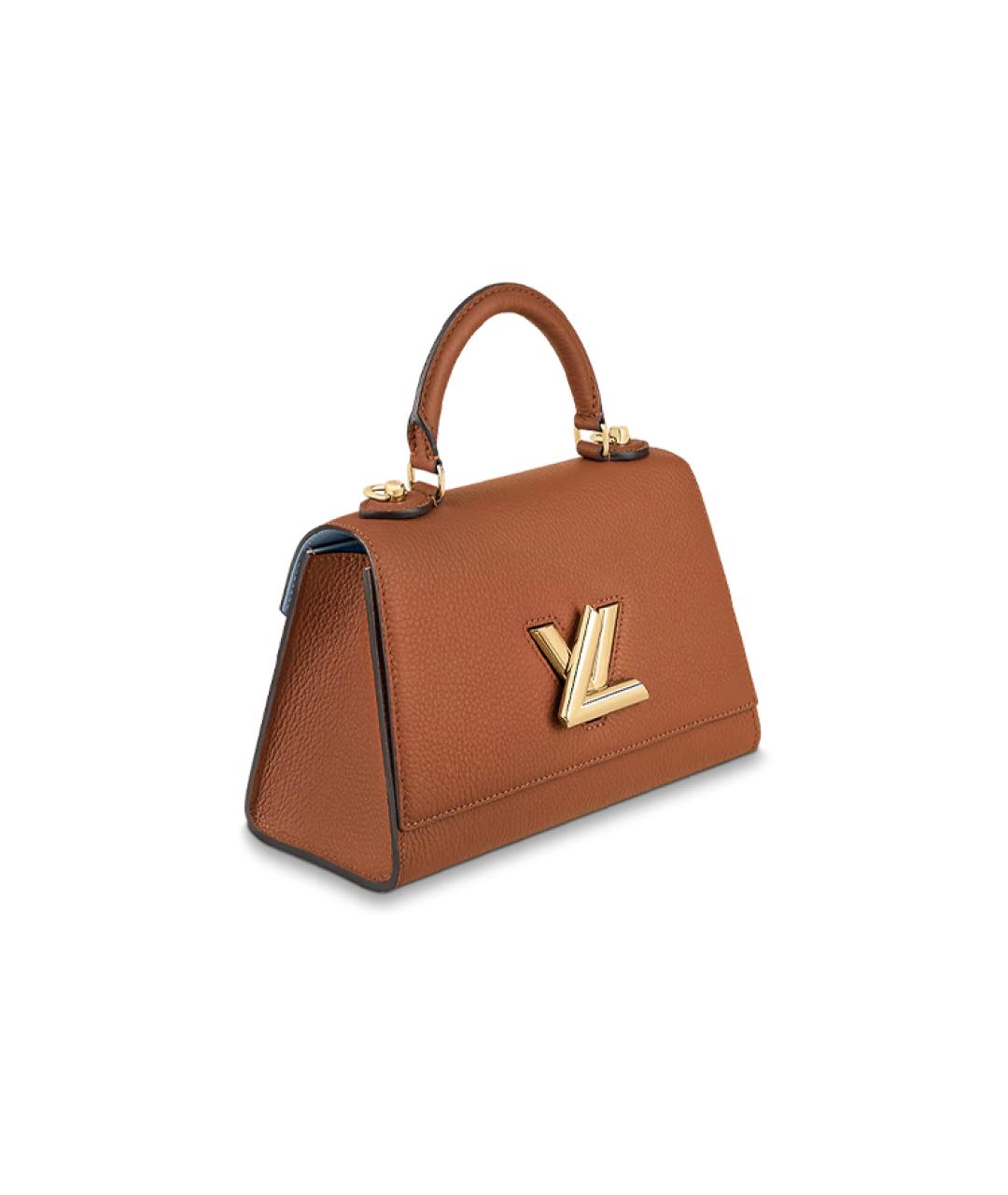 LOUIS VUITTON Коричневая кожаная сумка через плечо, фото 2