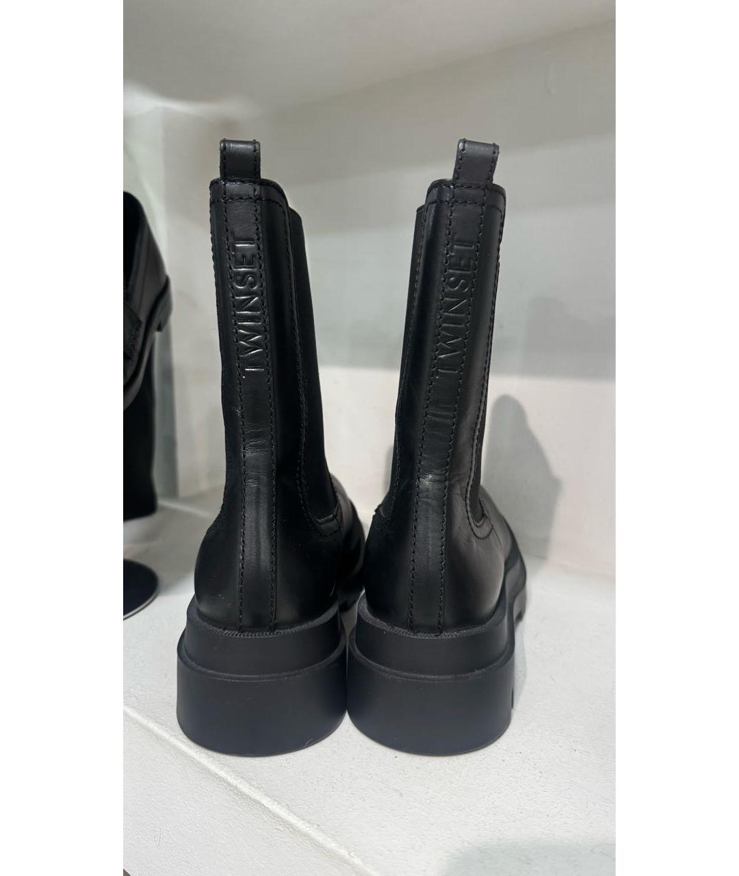 TWIN-SET Черные кожаные ботильоны, фото 8