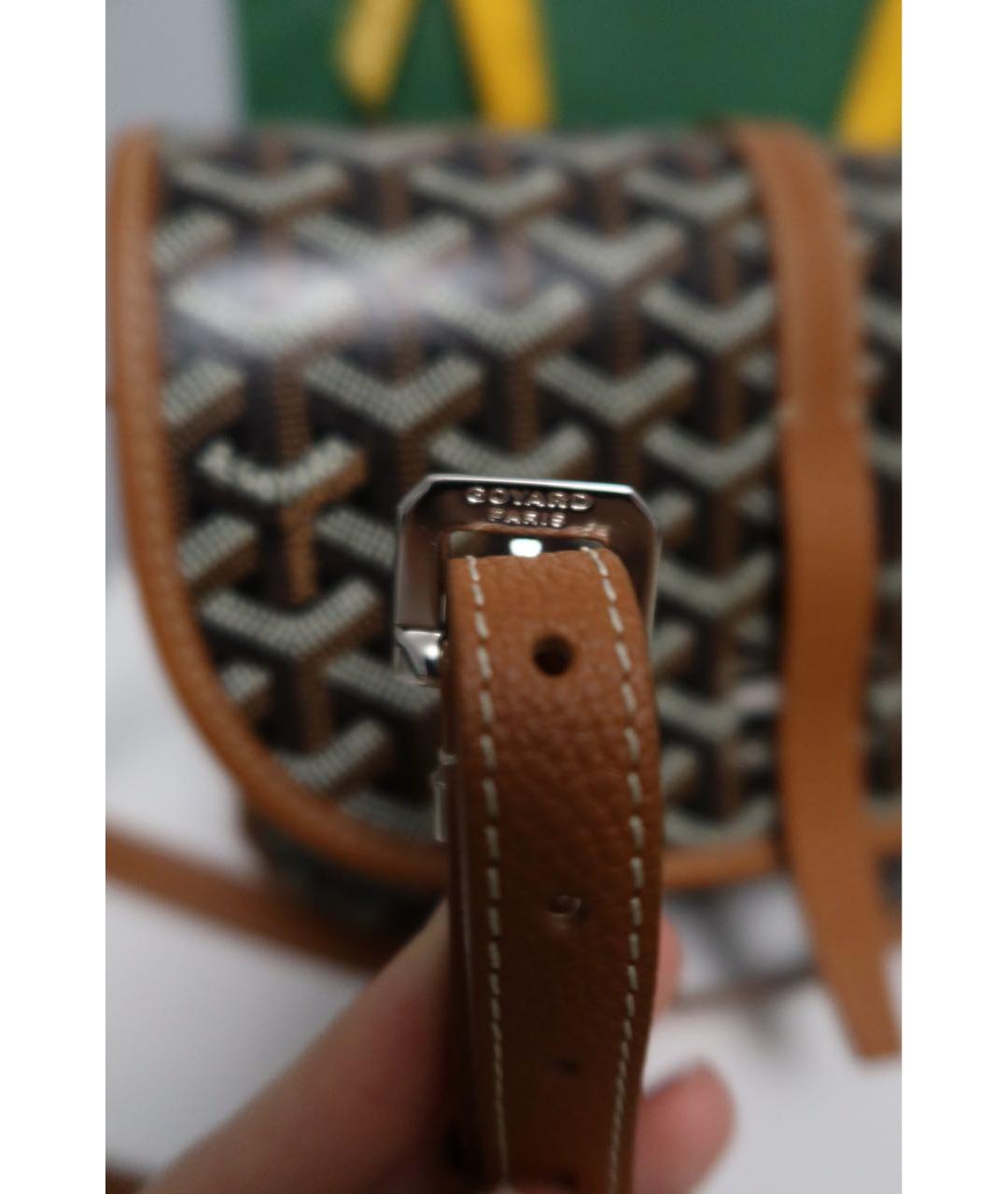 GOYARD Коричневая кожаная сумка на плечо, фото 7