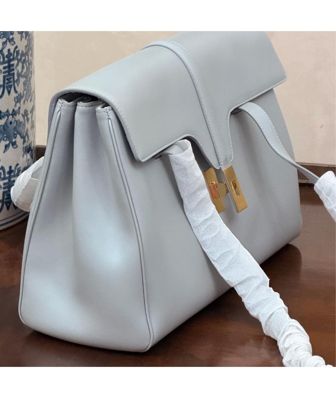 CELINE Серая кожаная сумка тоут, фото 2