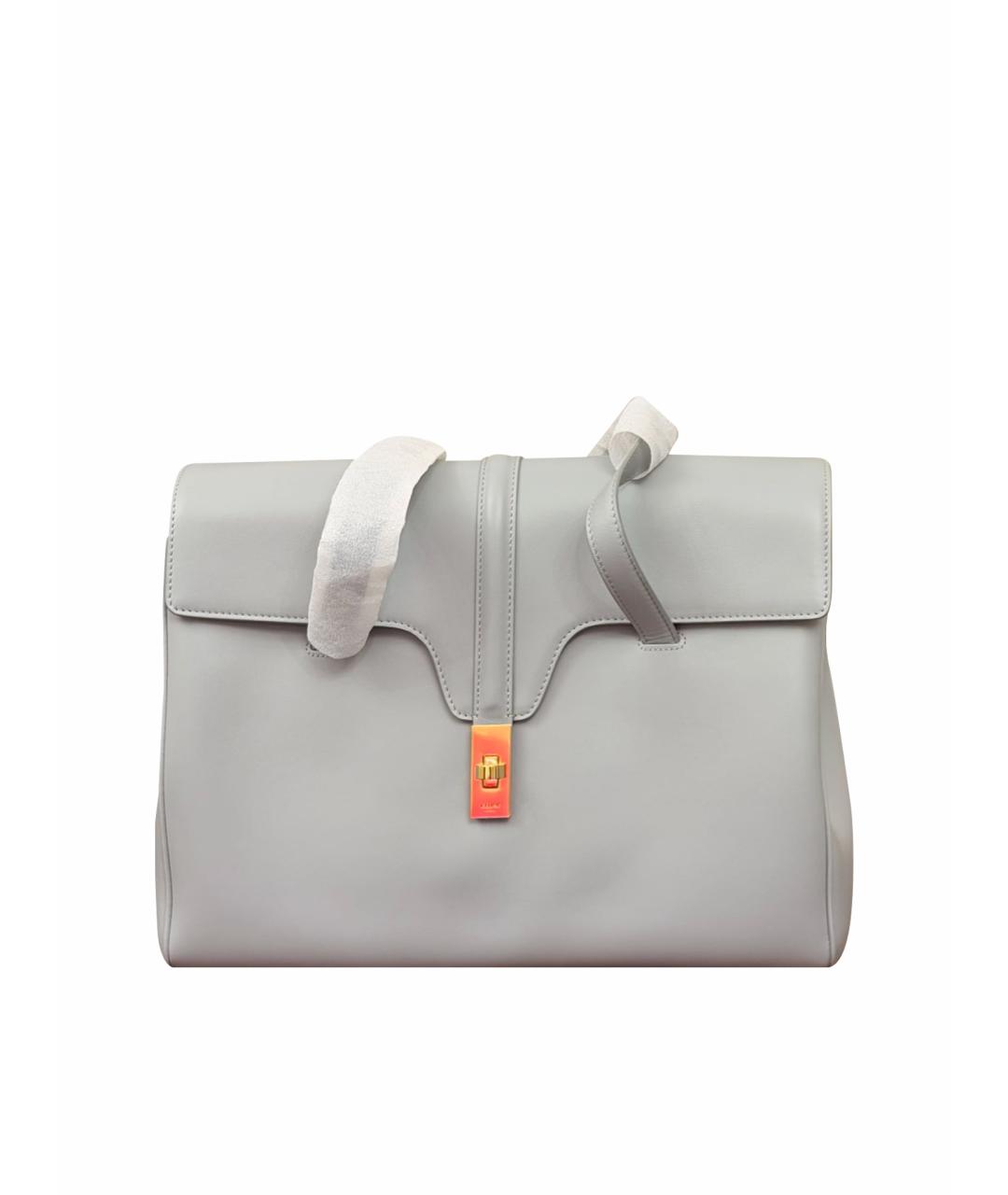 CELINE Серая кожаная сумка тоут, фото 1
