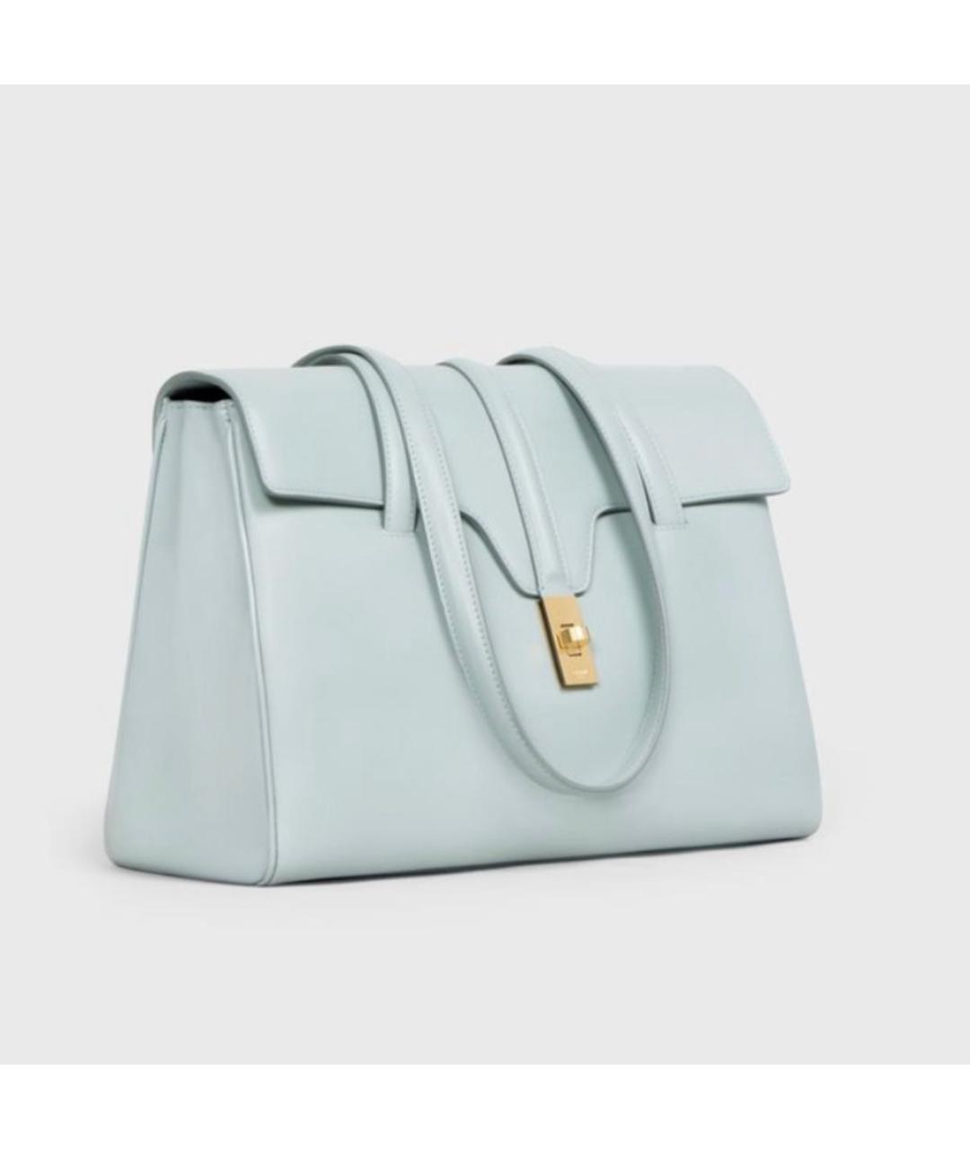 CELINE Серая кожаная сумка тоут, фото 6