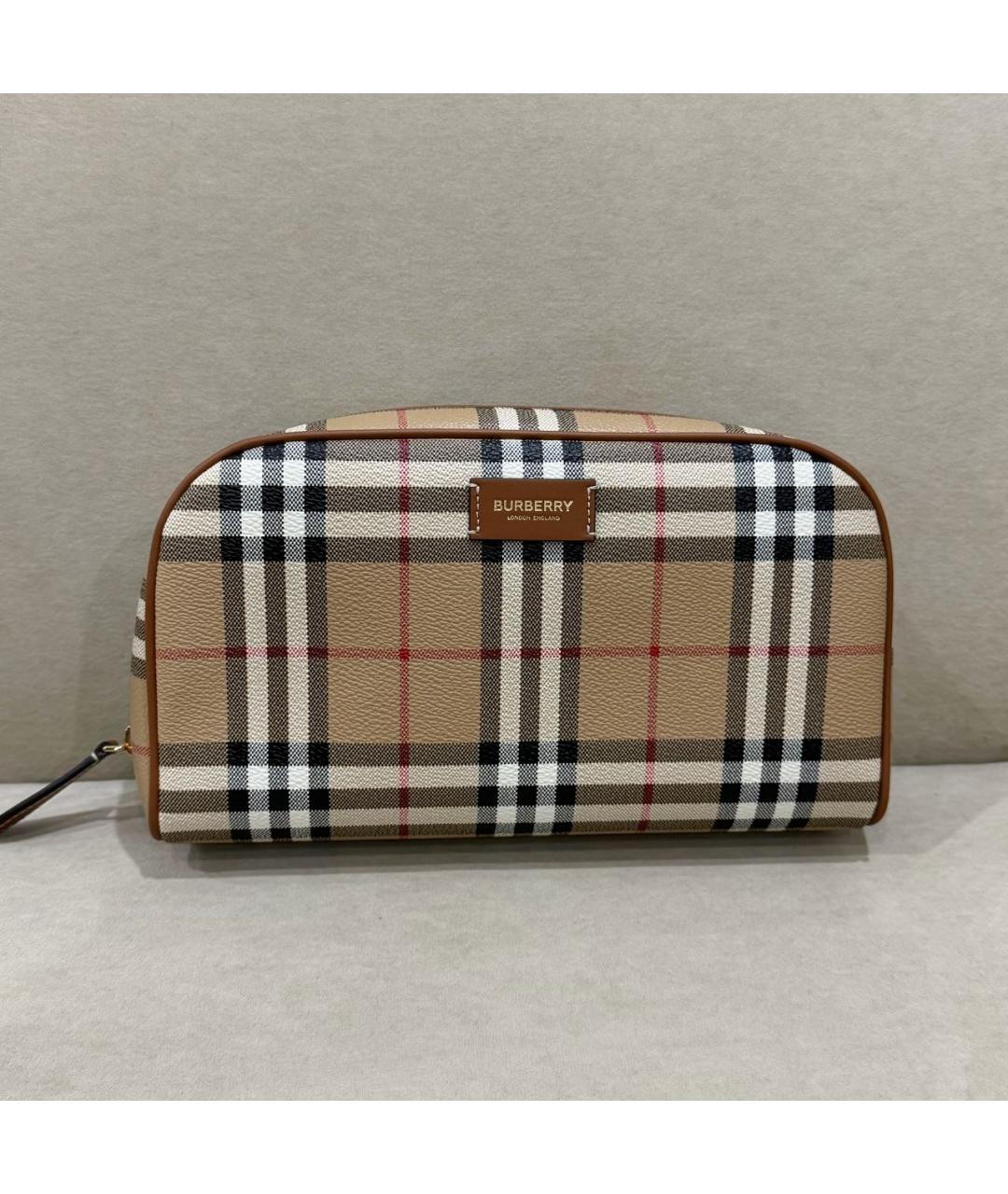 BURBERRY Бежевая косметичка, фото 6
