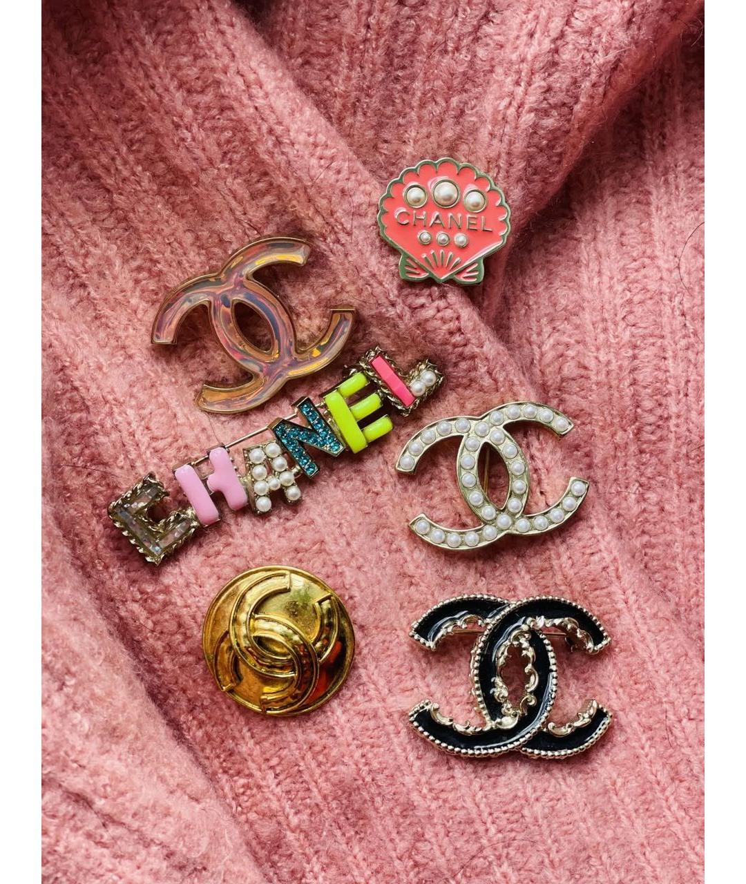 CHANEL Золотая металлическая булавка / брошь, фото 6