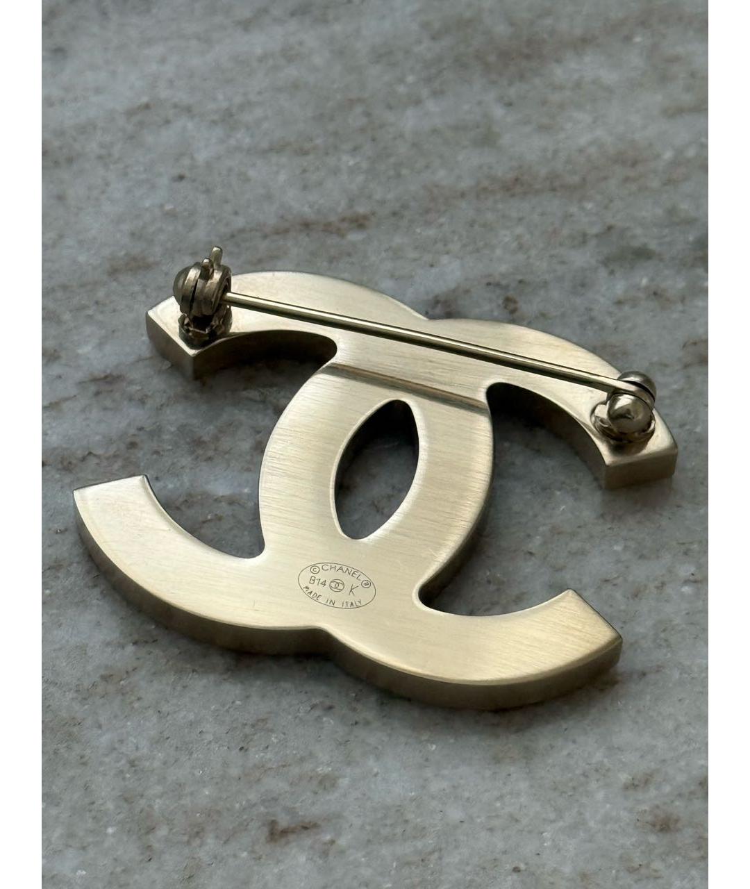 CHANEL Золотая металлическая булавка / брошь, фото 5