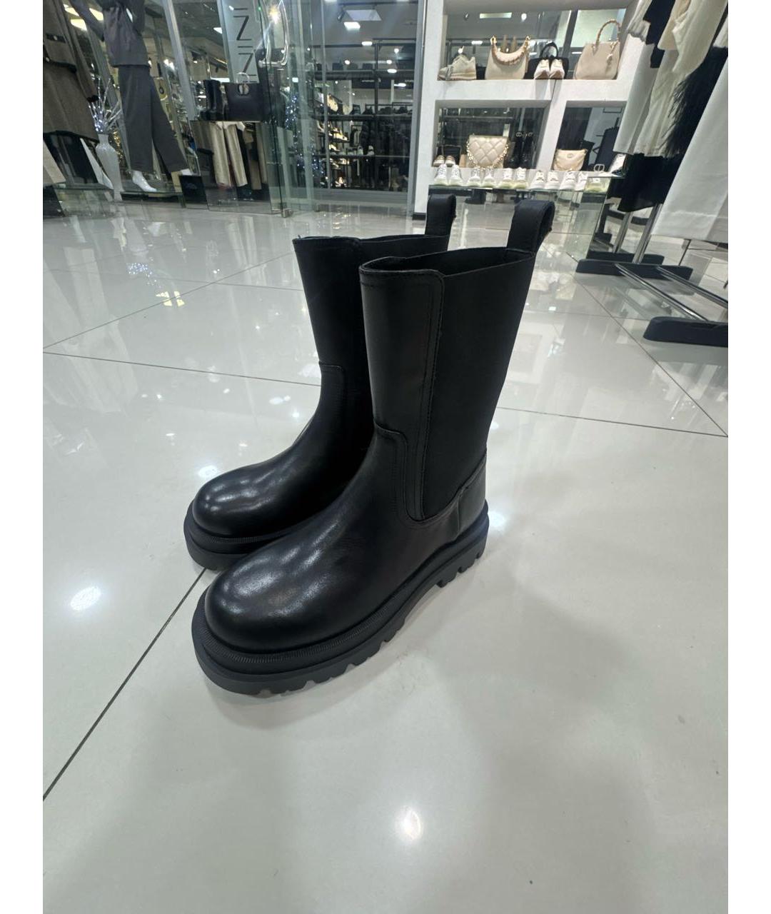 TWIN-SET Черные кожаные ботинки, фото 6