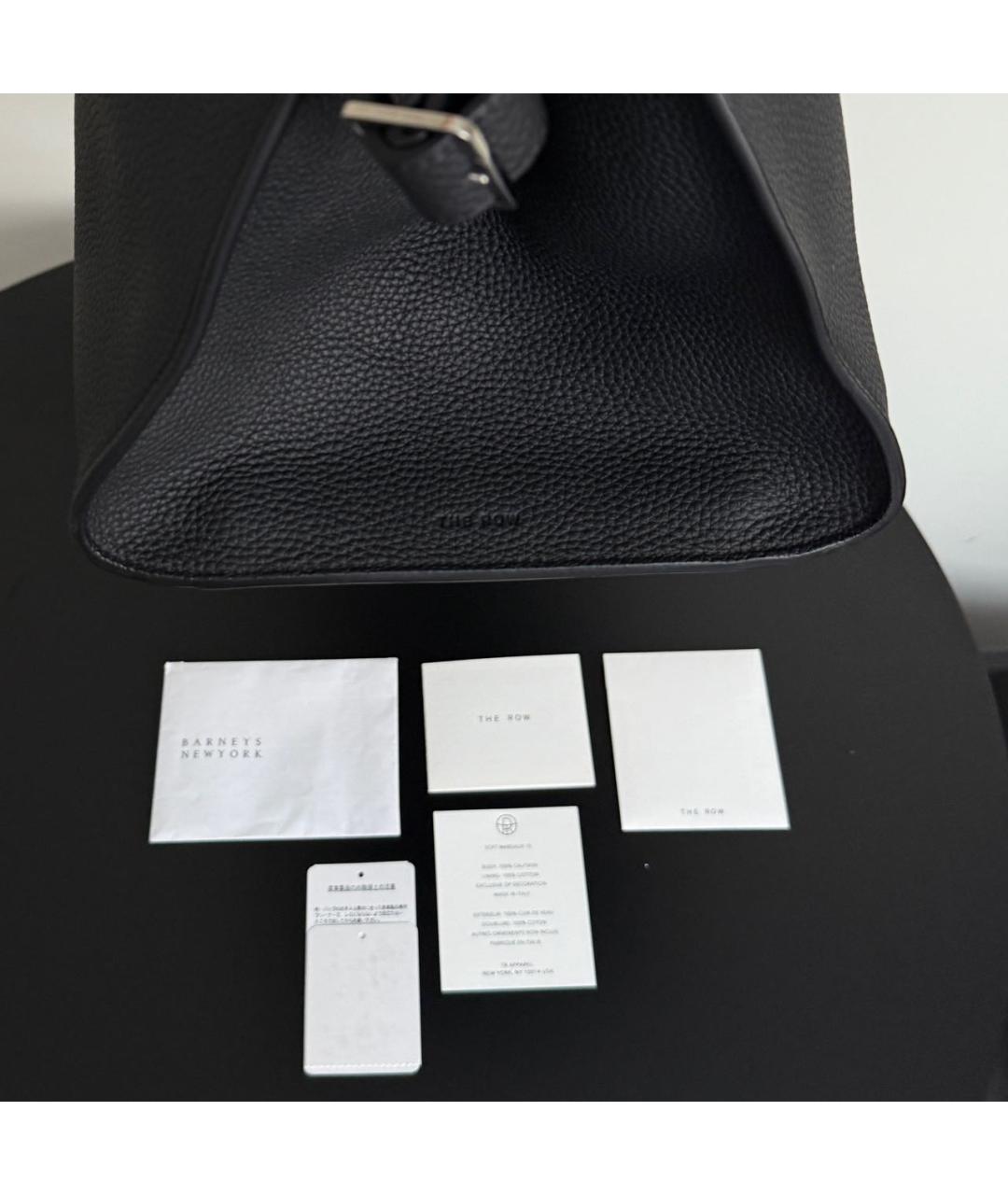 THE ROW Черная кожаная сумка тоут, фото 7