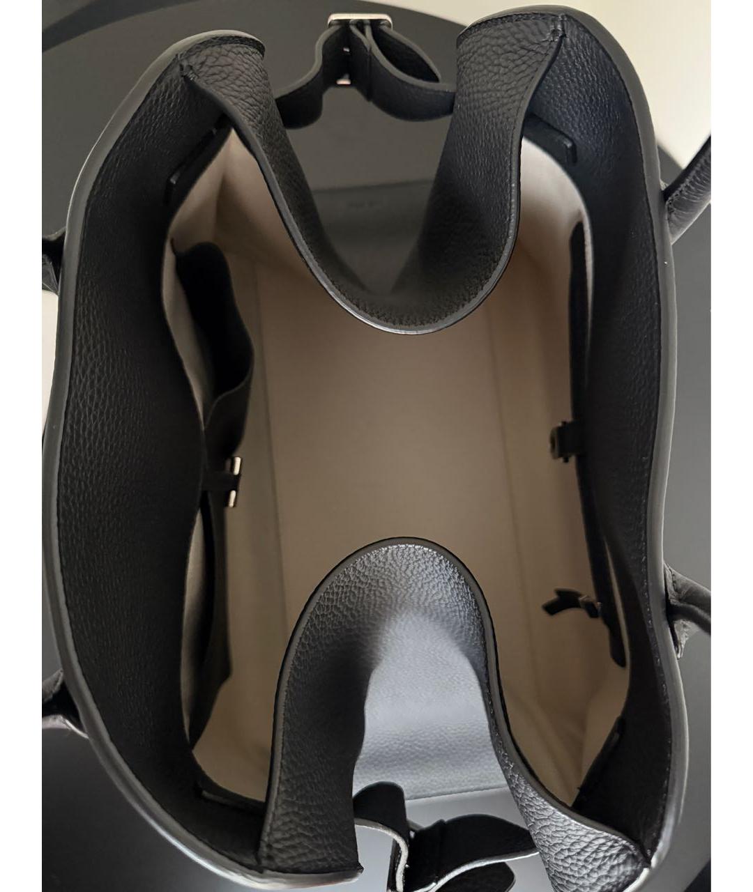 THE ROW Черная кожаная сумка тоут, фото 4