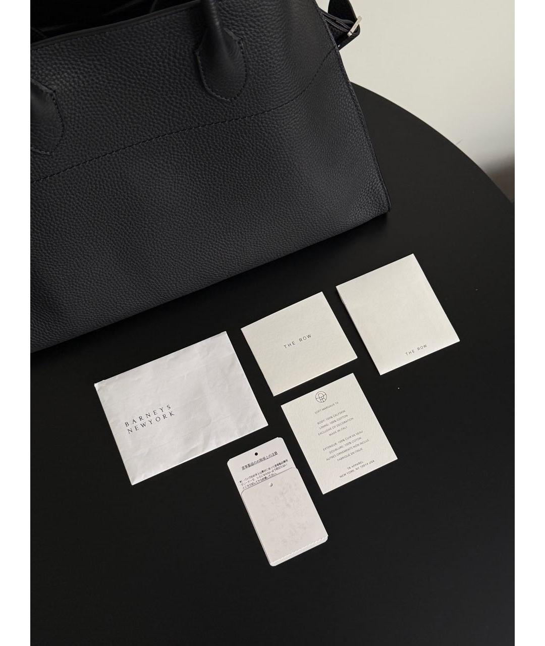 THE ROW Черная кожаная сумка тоут, фото 5