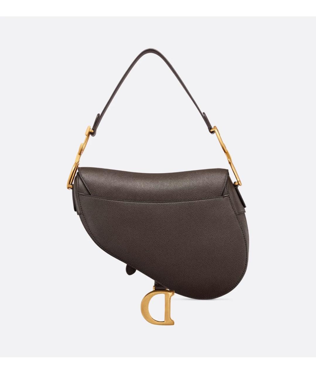 CHRISTIAN DIOR Коричневая кожаная сумка через плечо, фото 2